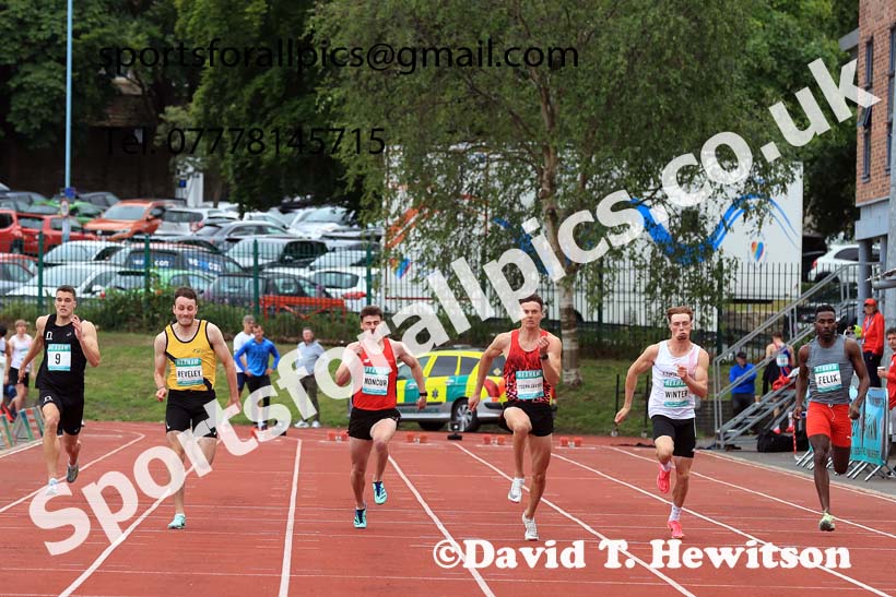 Decathlon 100 metres, 2024 EAP International Combined events, Hewcham, Northumberland.  Photo: David T. Hewitson/Sports for All Pics
